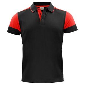 Printer Mens Prime Contrast Polo Shirt / Black/Red